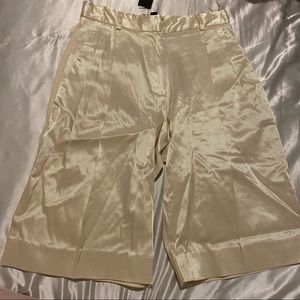 Topshop satin effect midi shorts size 0